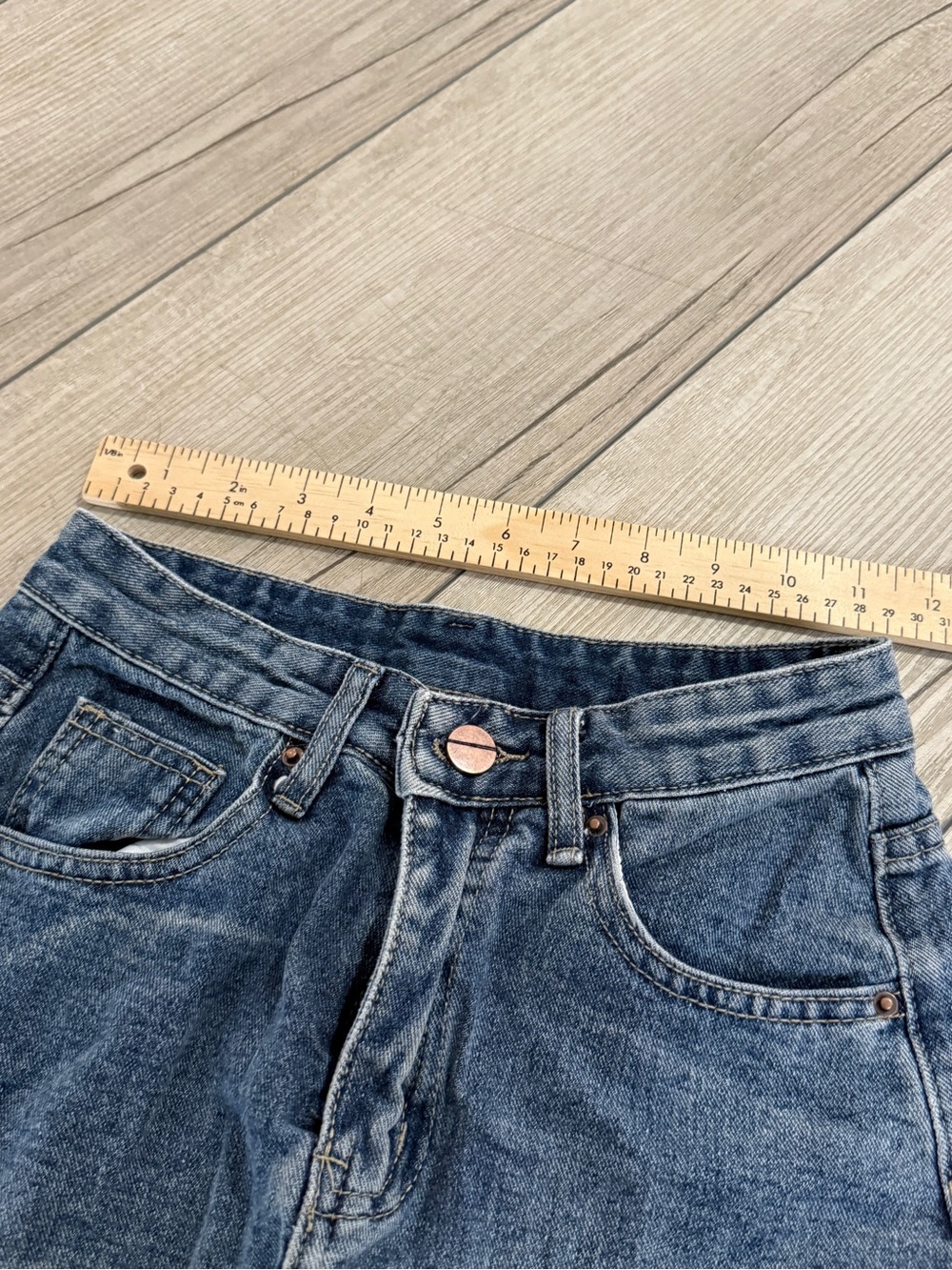 Women’s S Blue Denim Maxi Skirt High Waist Front Slit Long Jean Skirt Y2K Summer - Picture 5 of 8